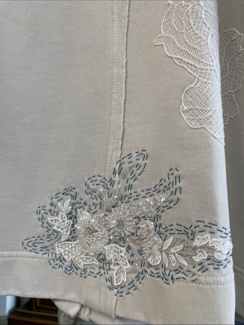 Free People Embroidered Cream Cardigan sweatshirt - Picture 17 of 17